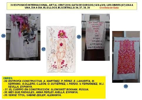 MIRADES URBANES: XV ART AL VENT GATA 18: OBRES, HUI: 36, 37, 38 i 39