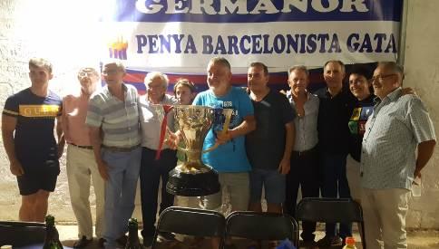 LA PENYA BARCELONISTA DE GATA CELEBRA UN SOPAR DE GERMANOR (34 edició). Anto Valero i Raúl Torres, guardonats