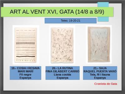 MIRADES URBANES PEL CARRER LA BASSA, GATA. ART AL VENT XVI (Hui, teles 19-20-21)