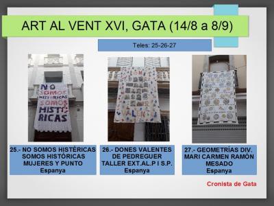 GATA, MIRADES URBANES: ART AL VENT XVI. DIVENDRES 23/8, TELES 25 A 27