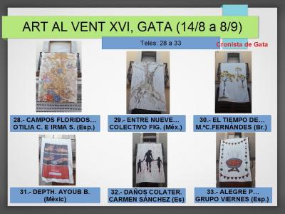 GATA, SEGUIM AMB MIRADES URBANES, ART AL VENT XVI: dilluns, sis teles 28 a 33
