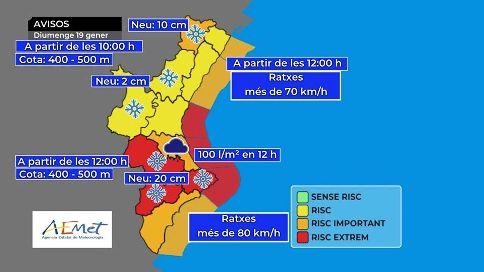 SUSPESOS TOTS ELS ACTES DE DEMÀ DE LA FESTA DE SANT ANTONI (Bendició i paella) PELS AVISOS D'ALERTA ROJA