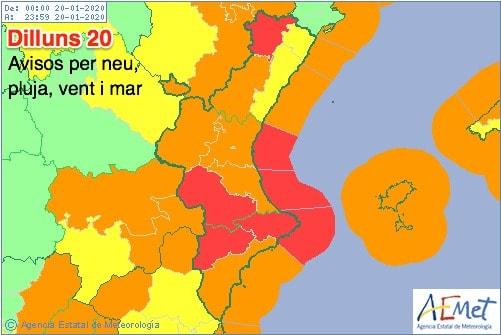 SUSPENEN LES CLASSES TAMBÉ A GATA PER A DEMÀ DILLUNS 20