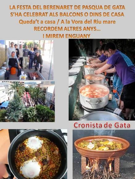 A GATA, LA FESTA DEL BERENARET DE PASQUA S'HA FET HUI ALS BALCONS O DINS DE CASA PER LA PLUJA (COVID-19)