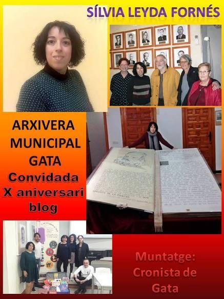 ESPECIAL X ANIVERSARI, BLOG CRONISTA DE GATA, 26ena CONVIDADA (II etapa), SÍLVIA LEYDA FORNÉS: ARXIVERA MUNICIPAL. DONA AMB GRAN VITALITAT. ARA HA CREAT L'ARXIU DEL CONFINAMENT