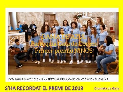 IMATGES CURIOSES: EL COR PARROQUIAL DE GATA DAMA DE AZUL RECORDAT AL FESTIVAL VOCACIONAL ON LINE