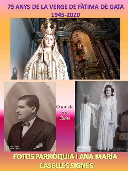 DEMÀ DIA 13, ES COMPLIXEN 75 ANYS DE LA IMATGE DE LA VERGE DE FÀTIMA DE GATA. HISTÒRIA FAMILIAR DE ANTONIO SIGNES COSTA
