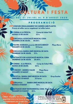 GATA, CULTURA I FESTA. OFERTA MUNICIPAL PER A LES PRÒXIMES SETMANES (COVID-19)