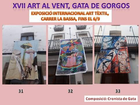ÚLTIMS SIS DIES DE LA MOSTRA TÈXTIL INTERNACIONAL DE GATA. ART AL VENT 2020. FINS DIUMENGE 6/9. MIREM HUI LES PECES 31, 32 i 33
