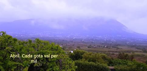 PLOURÀ MÉS?. HUI QUASI 10 LITRES. ABRIL PORTA NUVOLADES I RUIXATS