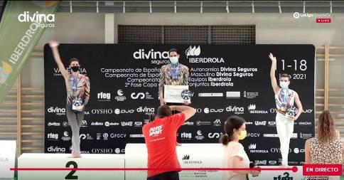 EL GATER SERGI BUIGUES VIVES, 3r CLASSIFICAT D'ESPANYA (GIMNÀSTICA RÍTMICA): HA FET 2n EN MACES (MAZAS), 3r EN XERCOL (ARO) I 4rt EN CINTA