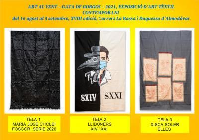 ART AL VENT GATA 2021, XVIII EDICIÓ. Obres 1 a 3, baixant pel carrer La Bassa-