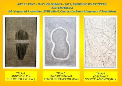 ART AL VENT GATA 2021, XVIII EDICIÓ. Obres 4 a 6, seguim baixant el carrer La Bassa-