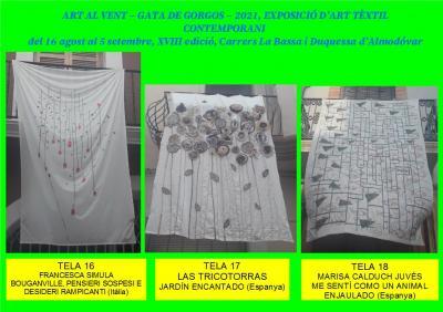 ART AL VENT GATA 2021, XVIII EDICIÓ. Obres 16 a 18, seguim baixant el carrer La Bassa
