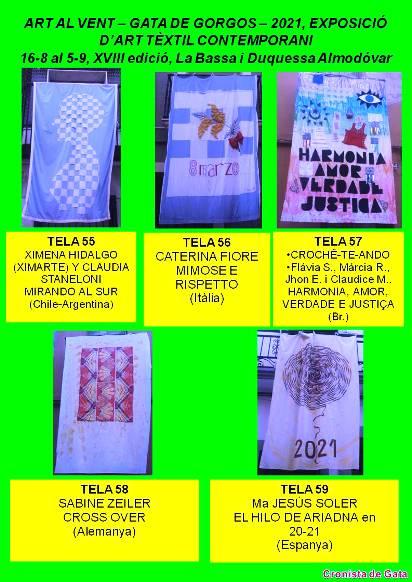 ART AL VENT XVIII, GATA: EXPOSICIÓ ART TÈXTIL. OBRES: 55 A 59. Conclusió de la visita a la mostra