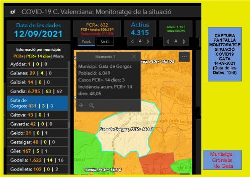 COVID19, GATA: UN CAS MÉS, EN TENIM ARA 3 ACTIUS. INCIDÈNCIA: 48,05