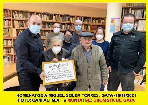 SENTIT I EMOTIU HOMENATGE A L'INCANSABLE LLUITADOR MIGUEL SOLER TORRES (Miguelet de la Rosa)