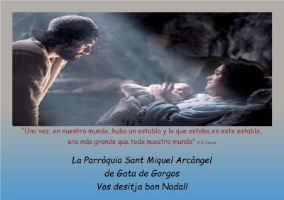 HUI CELEBREM LA NIT DEL NADAL. LA LLUM DE BETLEM ES REPARTEIX A TOTA GATA // FELICITA EL NADAL LA PARRÒQUIA