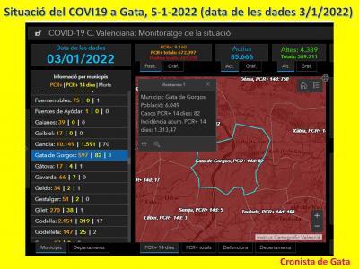 COVID19, GATA: SEGUIM PER AMUNT. 32 NOUS POSITIUS. TENIM ARA ACTIUS 82. S'HAN DONAT 15 ALTES. INCIDÈNCIA: 1.313,47