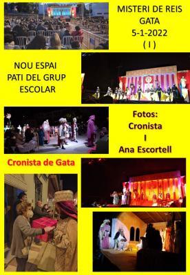 REIS GATA, 2022: AVANÇ D'UN ENCISADOR ESPECTACLE, EL MISTERI DE REIS. 950 persones completen l'aforament a la nova ubicació. Èxit total