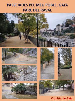 PASSEJADES PEL MEU POBLE, GATA: TERCER PARC, EL DEL RAVAL. També té escultures a l'aire lliure