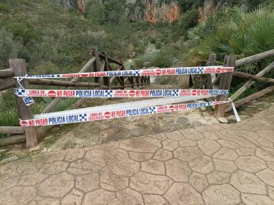 TALLEN TOTS ELS ACCESOS AL LLIT DEL RIU GORGOS A GATA, PER PREVISSIÓ DE FORTES PLUGES EL CAP DE SETMANA