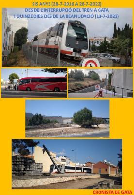 HUI FA 6 ANYS QUE JA NO VA PASSAR EL TREN PER GATA; ARA FA QUINZE DIES QUE L'HEM TORNAT A RECUPERAR (Línia 9 del TRAM, Benidorm-Dénia)