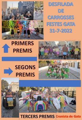 FESTES GATA 2022, 4rt DIA: MOLT D'AMBIENT, COLORIT I DIVERSIÓ A LA DESFILADA DE CARROSSES