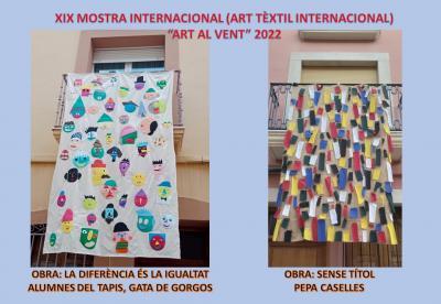 XIX ART AL VENT, GATA 2022 (2). UNA OBRA DEL TAPIS PER LA IGUALTAT I UNA DE LA GATERA PEPA CASELLES, VETERANA DE LA MOSTRA