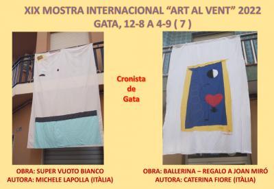XIX ART AL VENT, GATA 2022 (7). JA ESTEM A L'ALTURA DEL CARRER PARE MULET. DOS OBRES ITALIANES: SUPER VUOTO BIANCO i BALLERINA-REGALO A JOAN MIRÓ