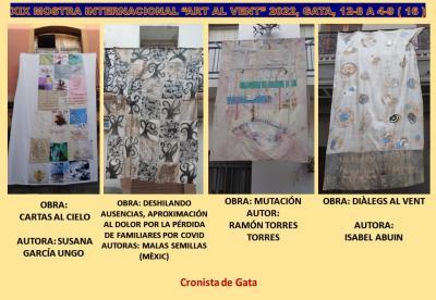 XIX ART AL VENT, GATA 2022 (16). TRES OBRES ESPANYOLES I LA MEXICANA, QUE ES REFEREIX AL COVID