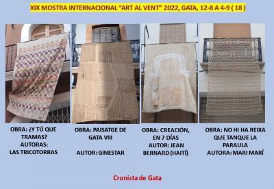 XIX ART AL VENT, GATA 2022 (18). TRES OBRES D'ACÍ, UNA D'ELLES DEL MESTRE DIRECTOR DE LA MOSTRA, I UNA DE HAITÍ