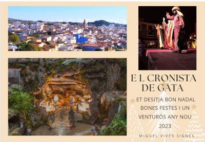 TEMPS DE BETLEMS, ARBRES I FELICITAR..: EL CRONISTA DE GATA US FELICITA EL NADAL I LES FESTES