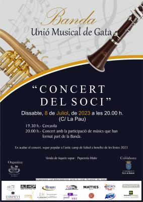 DISSABTE 8 AL CARRER LA PAU DE GATA, CONCERT DEL SOCI NOVEDÓS: TOCARAN MÚSICS QUE HAN FORMAT PART DE LA BANDA (és la XXIV edició i el darrer acte del 150 aniversari de la Unió Musical, 1870-2020)