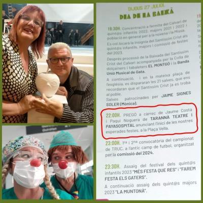 PAQUI NOGUERA I JAUME COSTA, ELS DOS GATERS DE LA FAMÍLIA DE PAYASOSPITAL, PREGONARAN LES FESTES PATRONALS DE GATA EL DIA 27