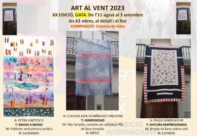 COMENCEM LA RUTA. ART AL VENT 2023 GATA, XX EDICIÓ. Les 63 obres al detall i al lloc (hui 1-2-3)