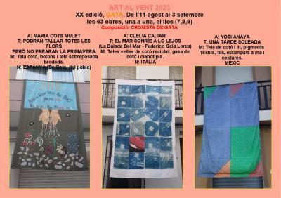 RUTA PER ART AL VENT 2023, XX EDICIÓ, GATA. Obres una a una i al lloc (7,8,9)