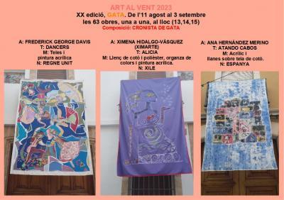 RUTA PER ART AL VENT 2023, XX EDICIÓ, GATA. Obres una a una i al lloc (13, 14, 15)