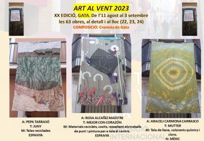 MIRADES URBANES, DE RUTA PER ART AL VENT (Carrer La Bassa, Gata 2023, XX edició). Hui obres 22, 23 i 24