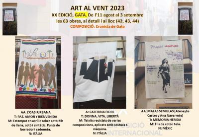 SEGUIM MIRANT TELES, ART AL VENT 2023. Dissabte dia 26, obres: 42, 43 i 44