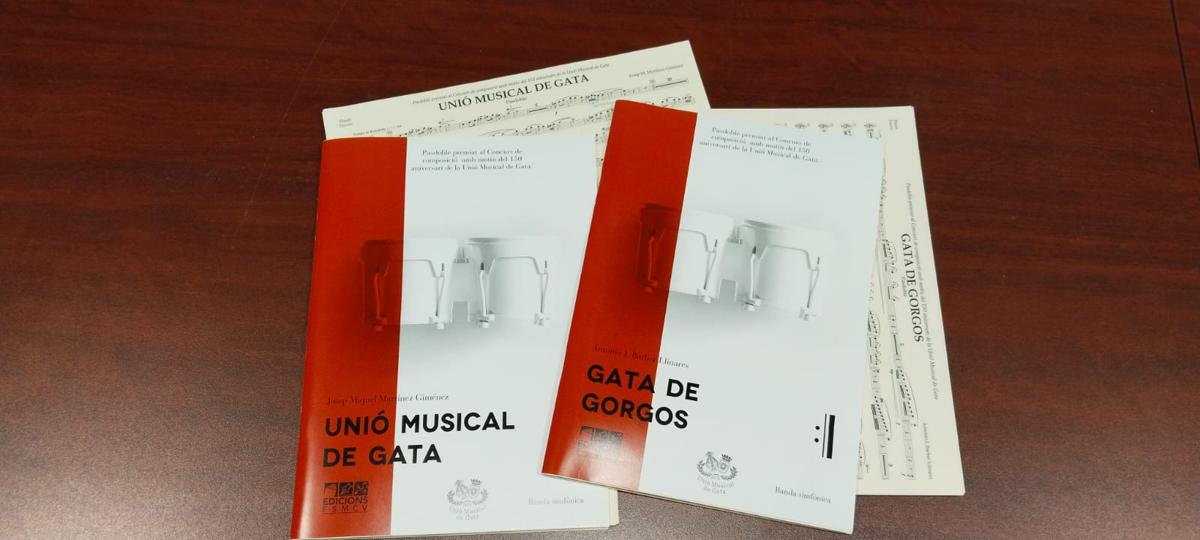 ELS PASDOBLES PREMIATS DEL 150 ANIVERSARI DE LA UNIÓ MUSICAL DE GATA DONATS A L'ARXIU MUNICIPAL