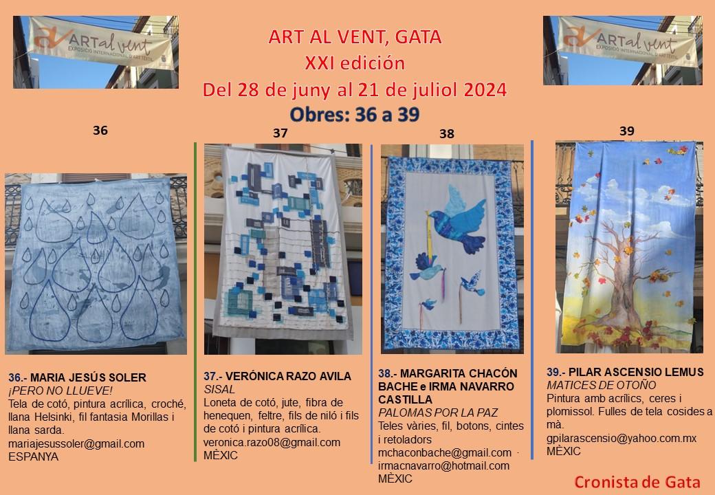 MIRADA URBANA DEL DIMECRES 10 ( i II ): ART AL VENT 2024, Teles 36 a 29 