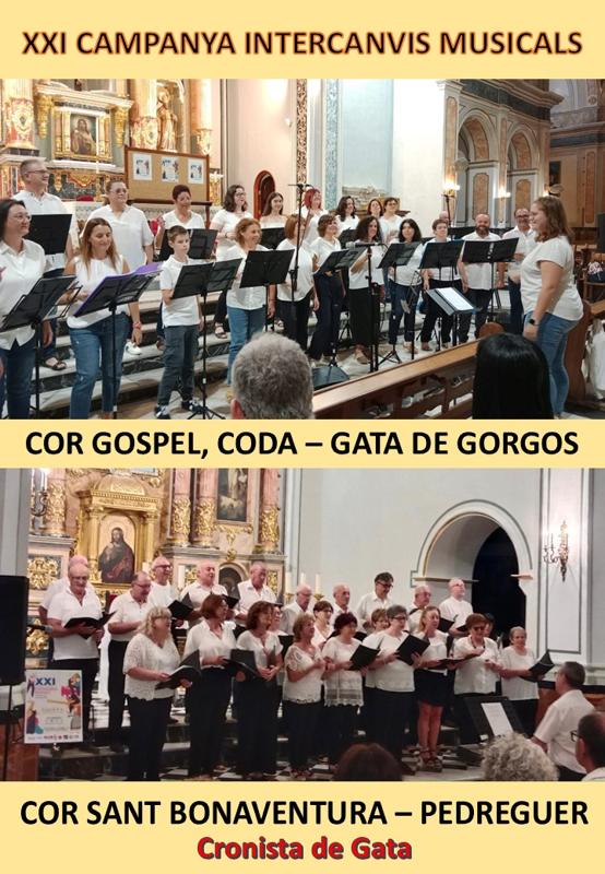 LES VEUS DE PEDREGUER I GATA SONEN EN LES DOS ESGLÉSIES: INTERCANVI MUSICAL DELS CORS SANT BONAVENTURA I GOSPEL CODA